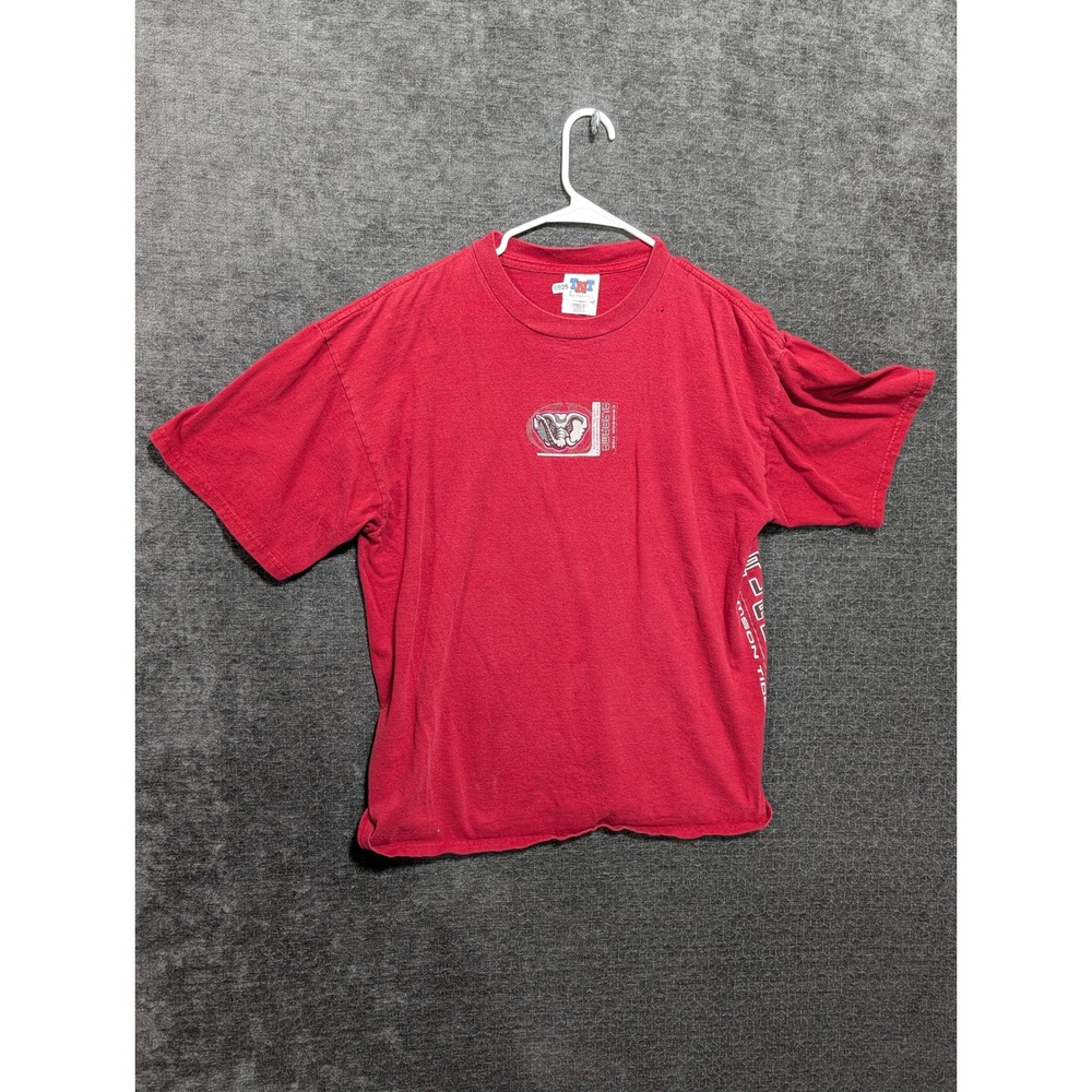 Vintage Alabama Crimson Tide TNT T-Shirt Red Elephant Side Graphic Mens XL